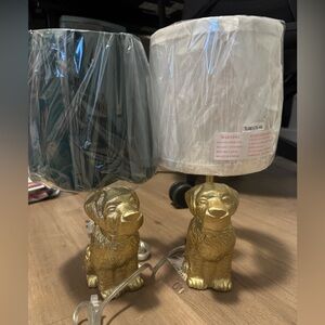 Aroma Home Doodle Shimmering Gold Table Lamp NWT
